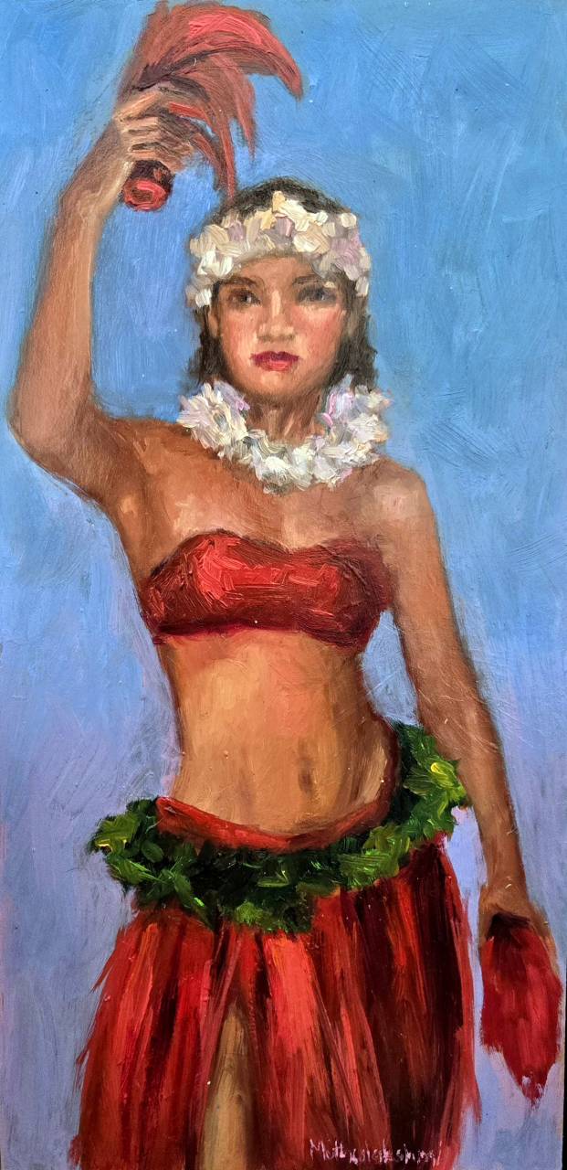 Tahitian dancer in Red