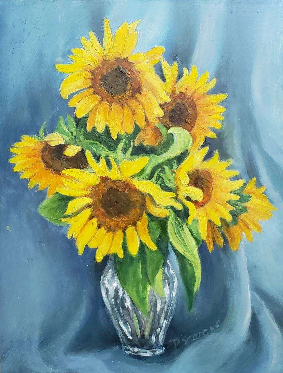 Sunflowers in Crystal